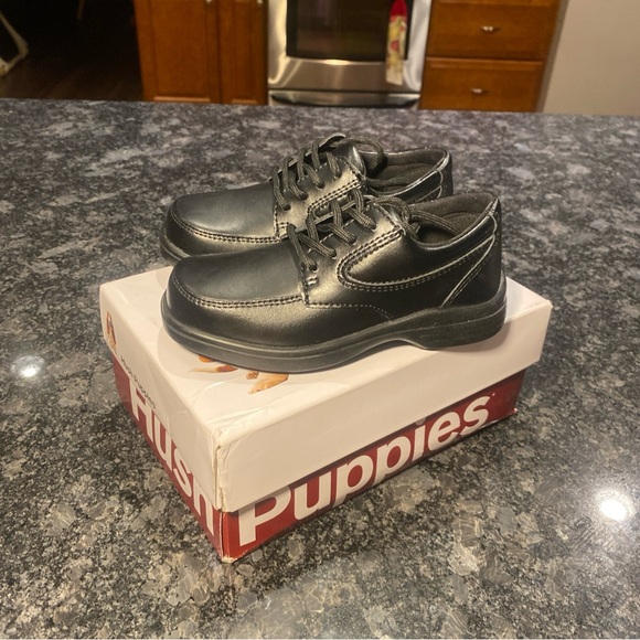 Hush Puppies Oxford Black Toddler Boys Dress Shoe Size 8.5 M NIB - Picture 1 of 10